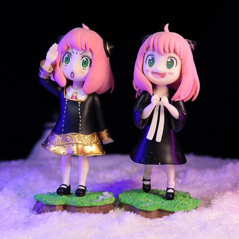 Mô Hình Nhân Vật Phim Anime Spy X Family 4 Kiểu Dáng Bằng PVC 2 Đầu Làm Quà Tặng Cho Bé