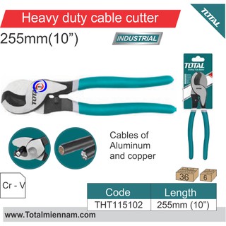Kềm cắt cáp điện đầu lớn Total THT115102