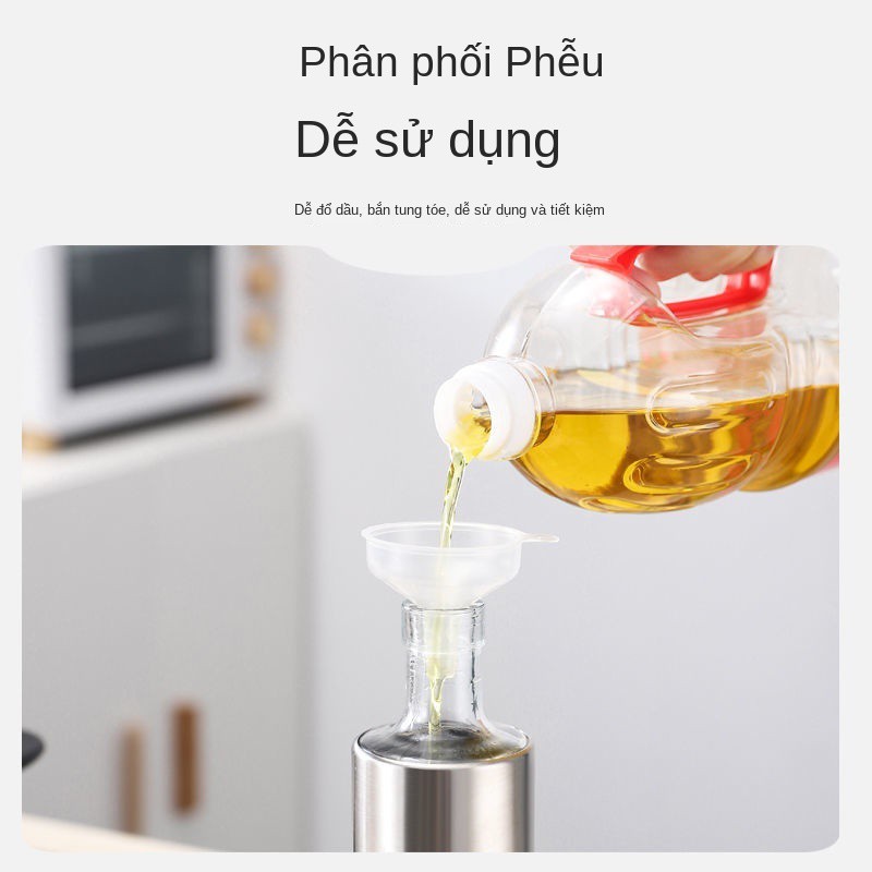 Dầu thép không gỉ đóng chai hương liệu thủy tinh nhà bếp chống rò rỉ gia dụng giấm, nồi nước tương, vị, thùng nhỏ