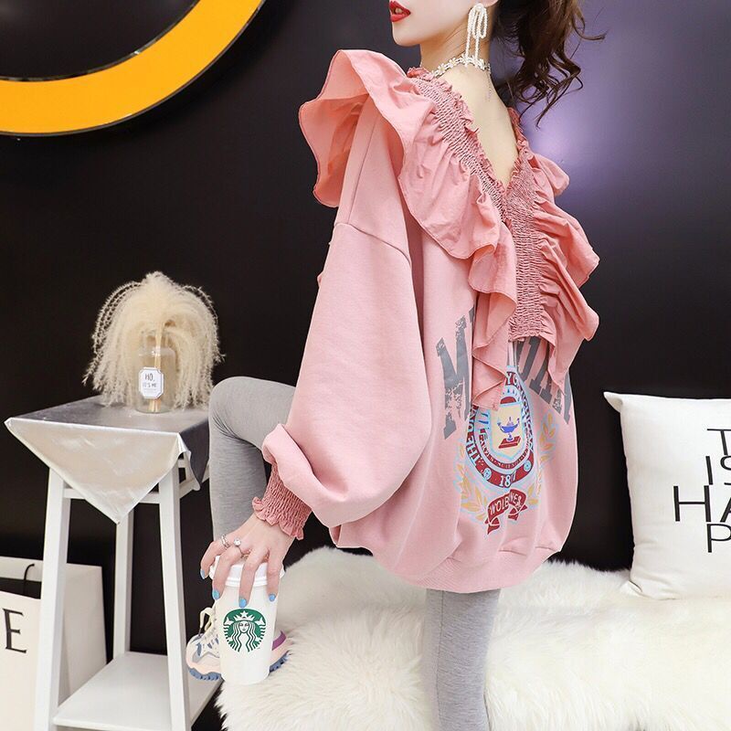 Áo Sweater Cotton Mỏng Cổ Chữ V Phong Cách Hàn Quốc Thời Trang Xuân Thu Mới Cho Nữ
