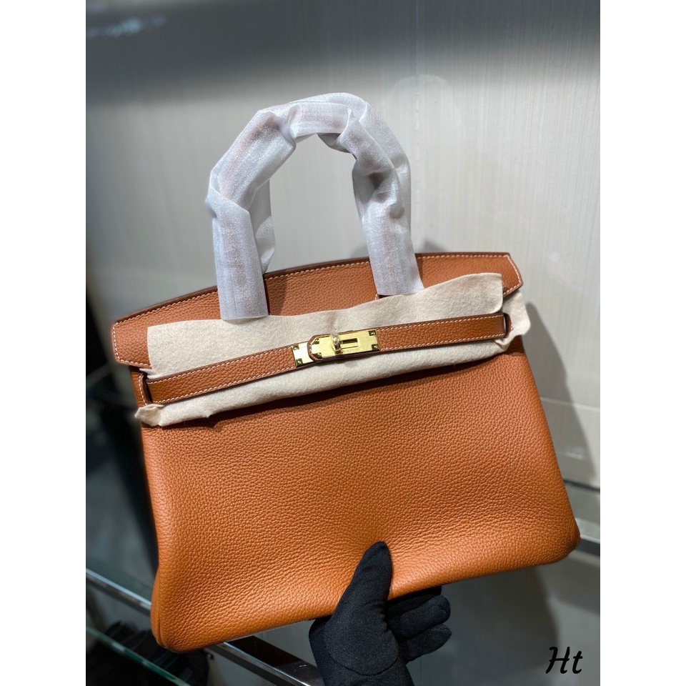 Túi Xách Nữ Hơ mẹc Size 30Cm màu nâu