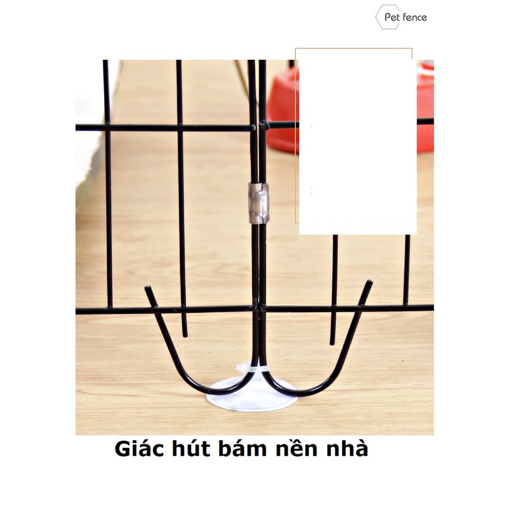 Doremiu- Quây chó sơn tĩnh điện 6 tấm gấp gọn Q501 Mỗi tấm 60x60cm dùng nuôi và nhốt chó