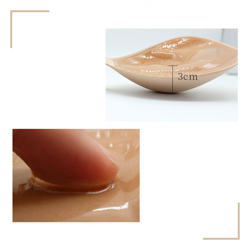 AOFEIQIKE Áo ngực tàng hình không dây cúp ngực hai màu cho nữ