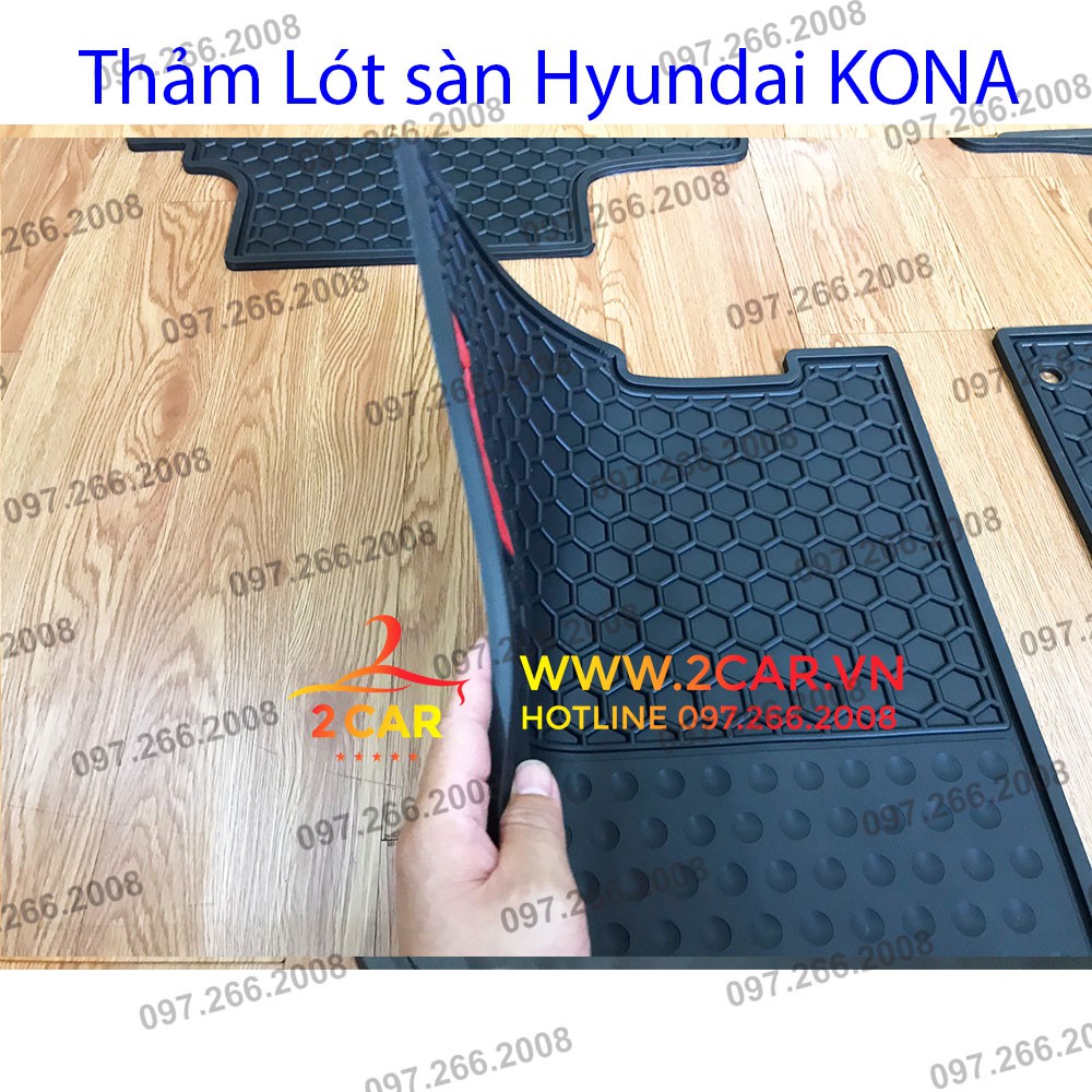 Thảm lót sàn cao su xe Hyundai KONA 2019-2021 không mùi