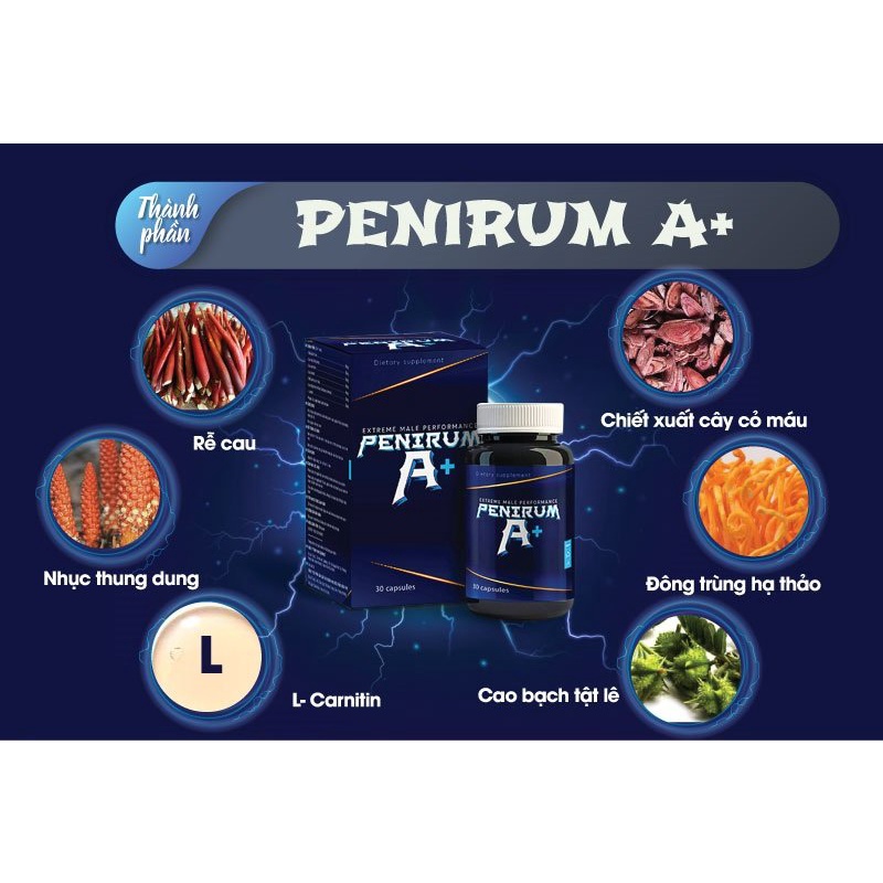 Penirum A+ Viên Uống Tăng Cường Sinh Lý Cực Mạnh Dành Cho Quý Ông Thần Tốc CHE TÊN KHI GIAO HÀNG