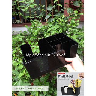 Hộp để ống hút, khăn giấy