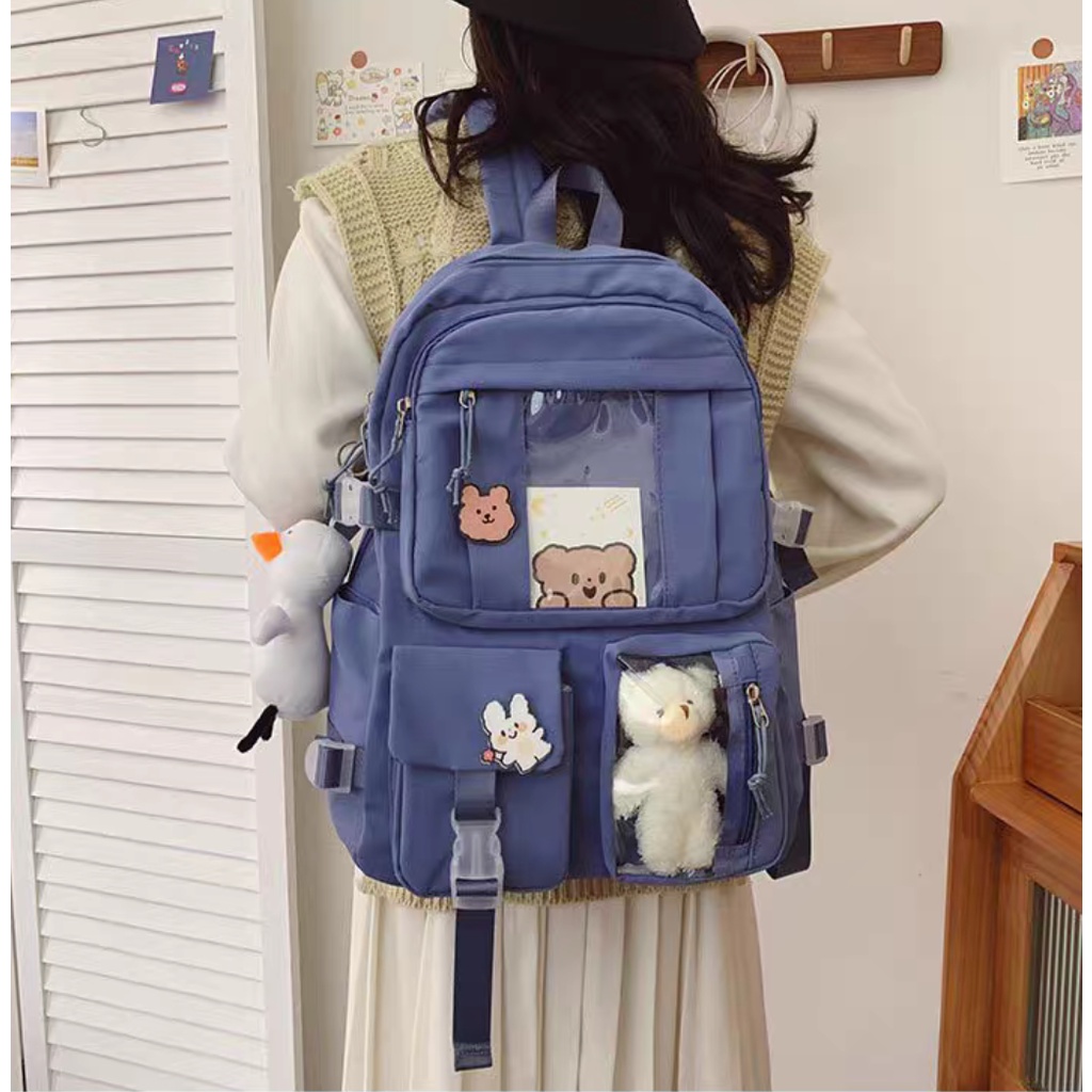 Balo Ulzzang Hàn Quốc Nam Nữ , Balo Thời Trang Giá Rẻ Cute Dễ Thương cute - BL55