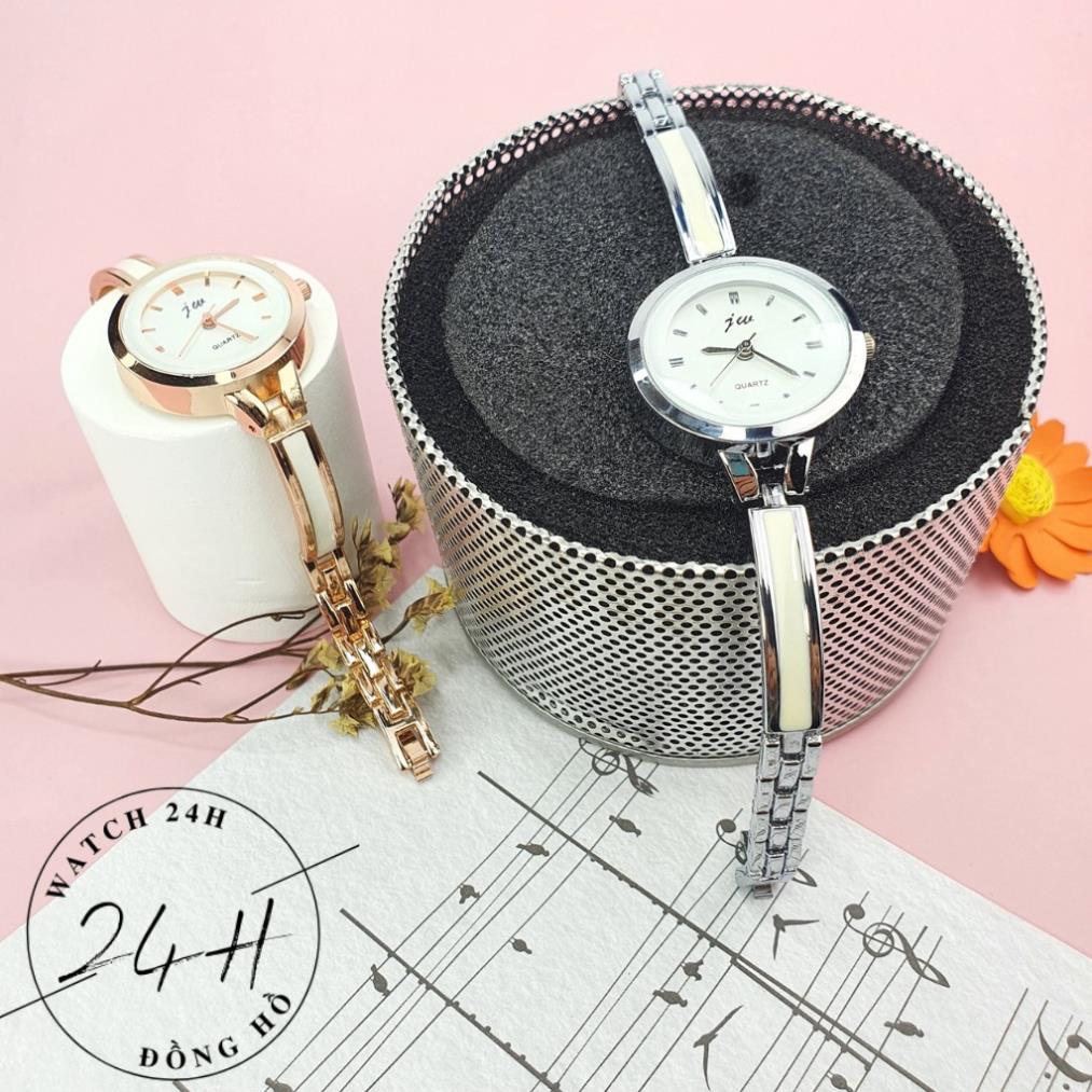 Đồng Hồ nữ JW26 dây kim loại không gỉ mặt tròn sang trọng; ôm tay tôn dáng các bạn nữ