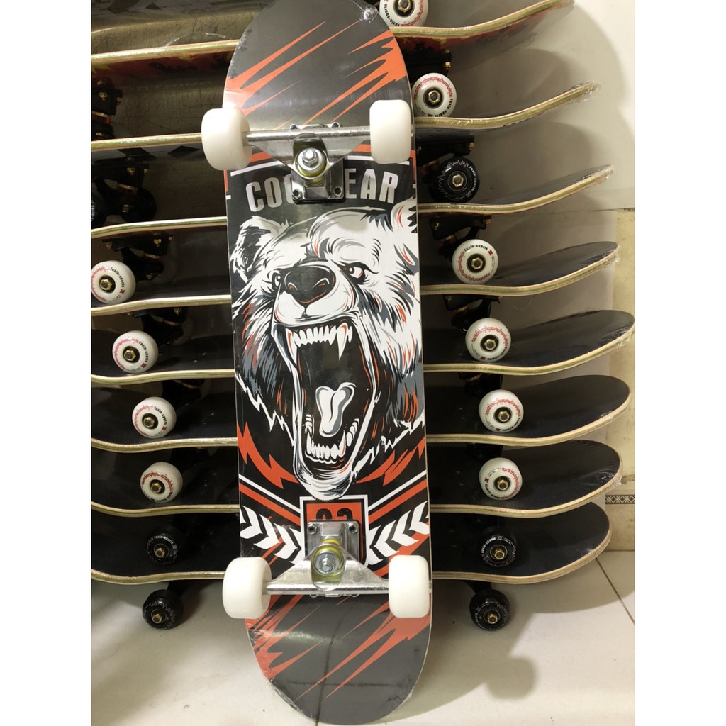 Ván Trượt thể thao mặt nhám skateboard cao cấp gỗ ép phong 7 lớp (Size: 80cm) (Chọn mẫu)