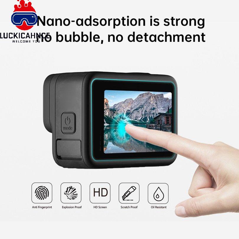 Set Kính Cường Lực Bảo Vệ Màn Hình LCD Cho Máy Ảnh Hero 9 Kèm Phụ Kiện | BigBuy360 - bigbuy360.vn