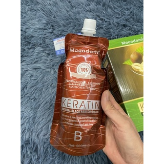 nhuộm phủ bạc tóc thảo dược macadamia keratin