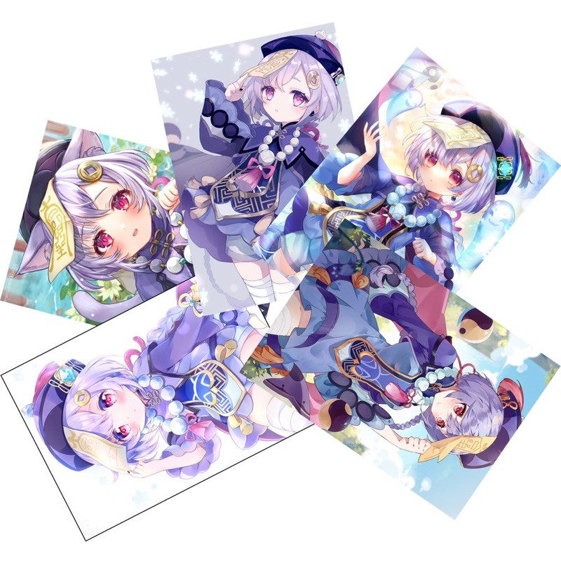 3-5 poster a4 qiqi genshin impact /tranh ảnh anime genshin impact