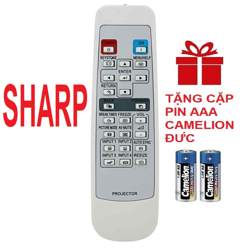 Remote máy chiếu SHARP mẫu 1 - Điều khiển máy chiếu SHARP mẫu 1 - PROJECTOR (Hàng hãng - tặng pin)