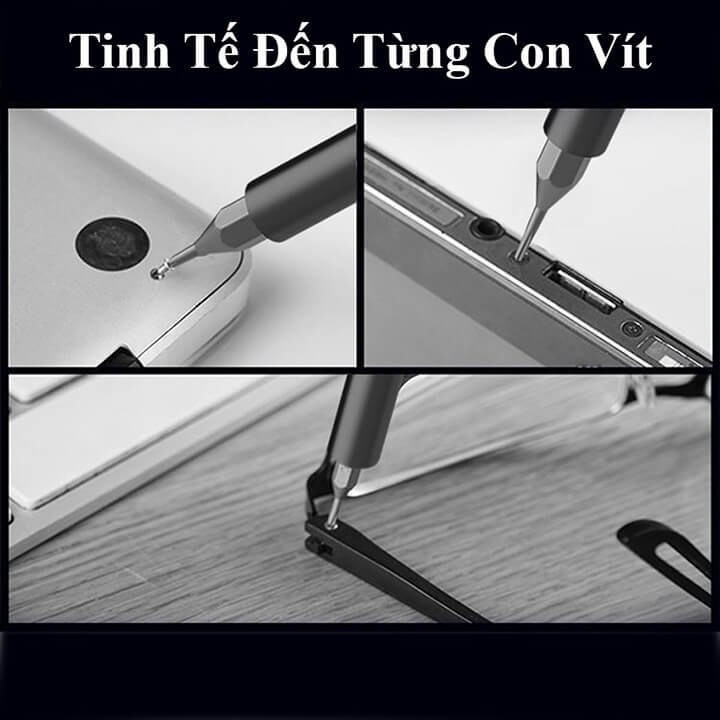 Bộ tua vít đa năng 24 đầu chất liệu thép, bộ tuốc nơ vít mini bỏ túi 24 đầu sửa chữa điện thoại, đồ điện tử