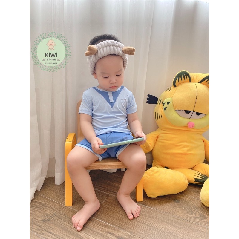 Bộ cổ trụ pettit cộc tay cho bé trai bé gái Bons99 (PT003)