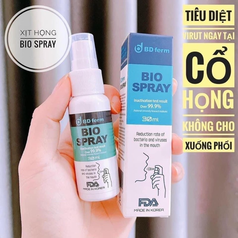 [Chính Hãng] Xịt Họng Sinh Học BDFERM Bio Spray 30ml