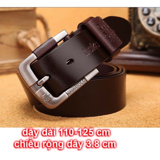 HÀNG HIỆU/Thắt Lưng Da Nam Khóa Kim Cao Cấp Dây Nịt Nam Da Bò 100% Chính Hãng Bekele POLO Mầu Đen Nam Tính...