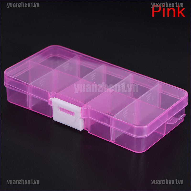 Hộp nhựa 10 ngăn đựng trang sức tiện lợi
