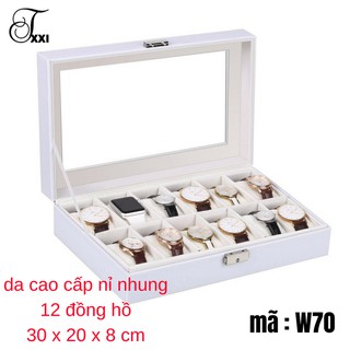 Hộp Đựng Đồng Hồ Vỏ Da Cao Cấp