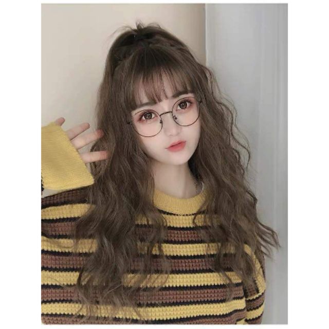 Tóc giả nữ hàn quốc ❤FREESHIP❤ Tóc giả nguyên đầu xù lửng, C8184, TẶNG KÈM LƯỚI TRÙM