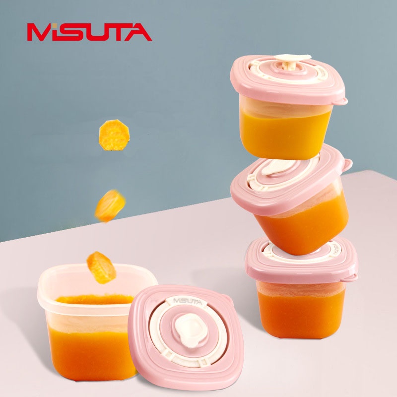 Hộp trữ đông, hộp trữ đồ ăn dặm cho bé 120ml Misuta, dùng được trong lò vi sóng