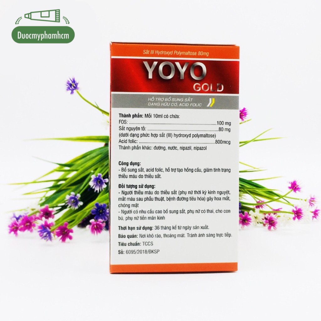 YOYO GOLD - Bổ Sung Sắt, Giảm Tình Trạng Thiếu Máu Do Thiếu Sắt