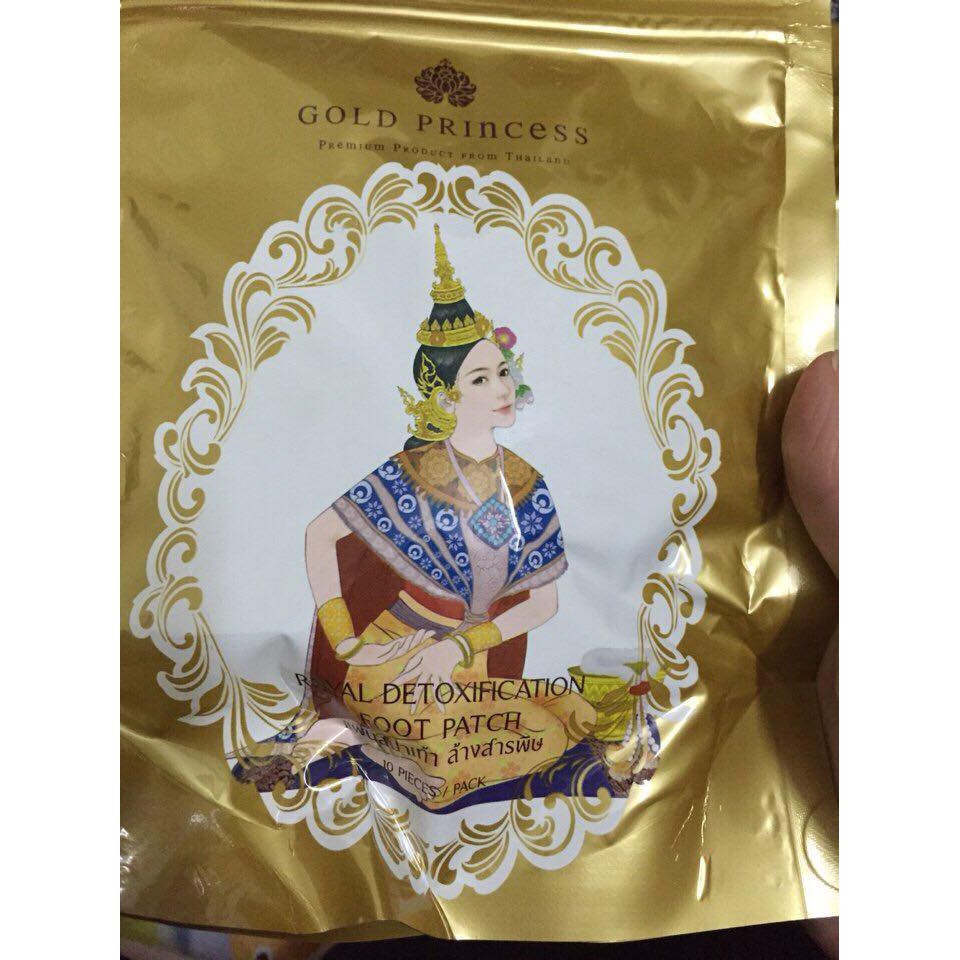 Gói 10 Miếng dán thải độc chân Thái lan Gold Princess