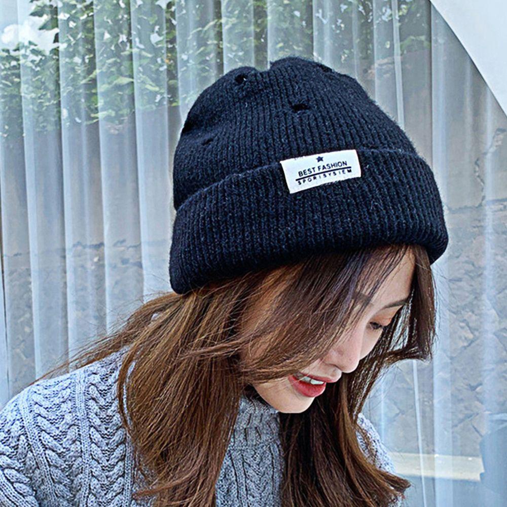 Wmes15h Mũ beanie Dệt Kim Màu Trơn Phong Cách Hip Hop Đường Phố Hàn Quốc Tối Giản Cho Nam