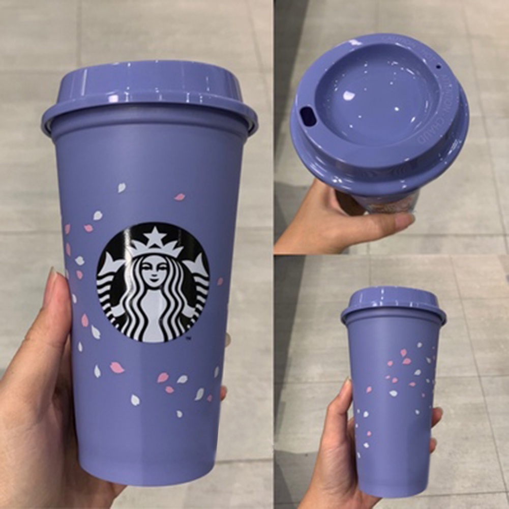 Cốc nước Starbucks hình hoa anh đào có thể tái sử dụng dung tích 500ml