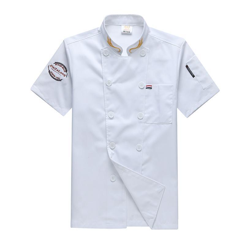 Mới Áo Đầu Bếp Ngắn Tay Thoáng Khí Chuyên Nghiệp