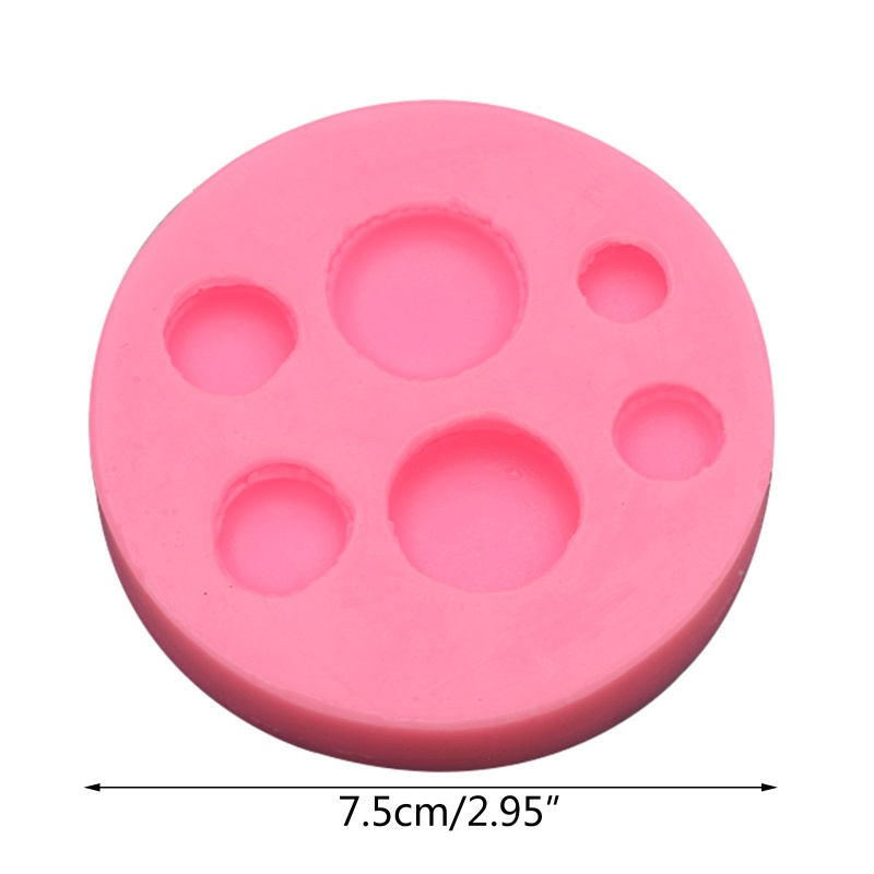 Khuôn Silicone 6 Ngăn Làm Bánh Hình Bánh Macaron