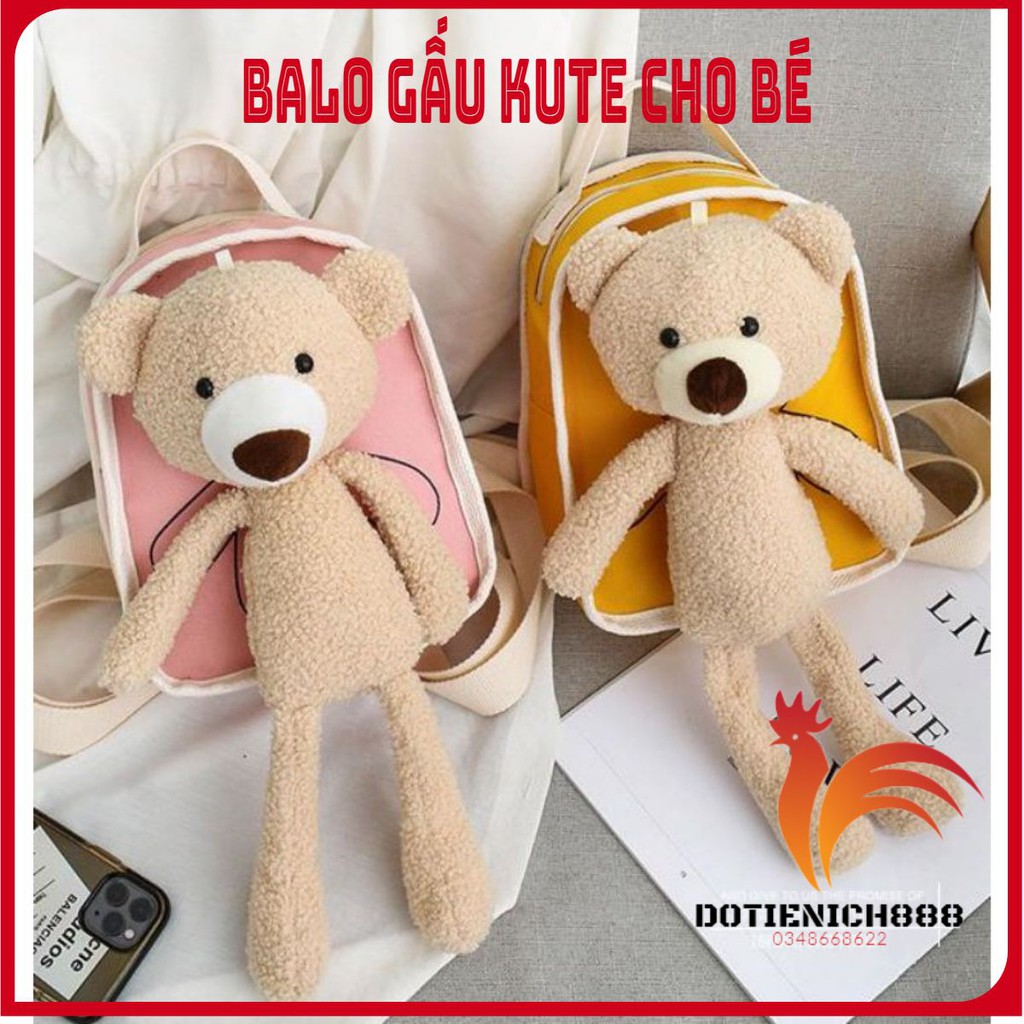 [SALE] Balo gấu mini cho trẻ em đi học - Balo cho bé mẫu giáo đi học dễ thương -giadung888