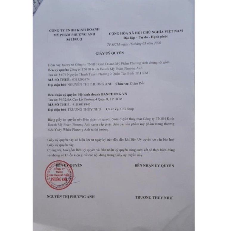 Serum tái tạo da phương anh yody white 80ml