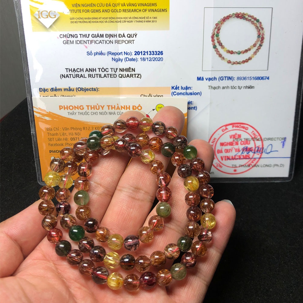 Chuỗi Vòng Tóc Tam Tài VIP 6A size 6 - 6.5mm - Cầu Tài Lộc, May Mắn, Công Việc Hanh Thông - Phong Thủy Thành Đô