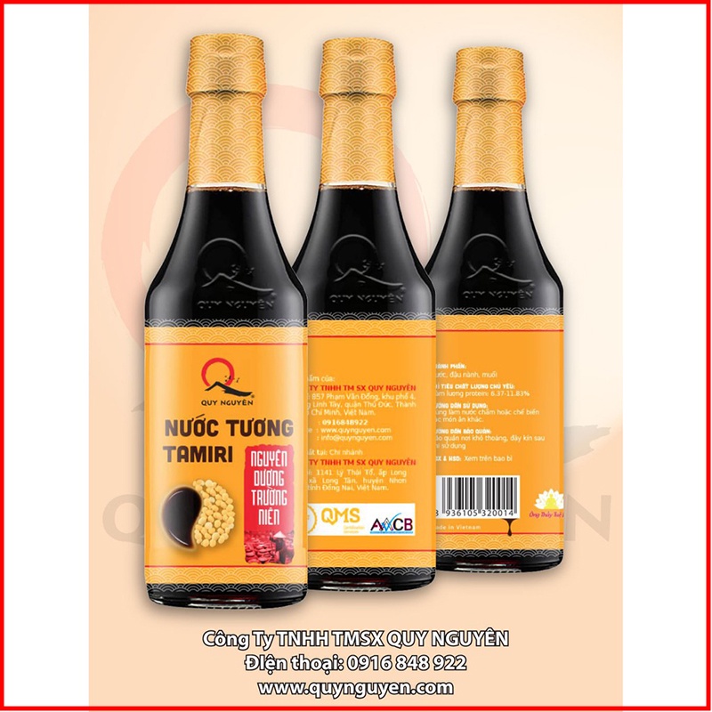 Nước tương Tamari Quy Nguyên Thầy Tuệ Hải Chùa Long Hương chai 250ml - NMOL