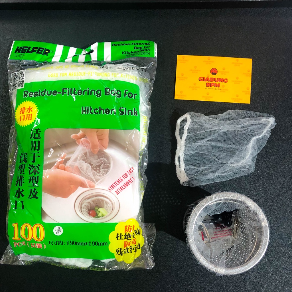 Túi LỌC RÁC bồn rửa chén gói 100 túi