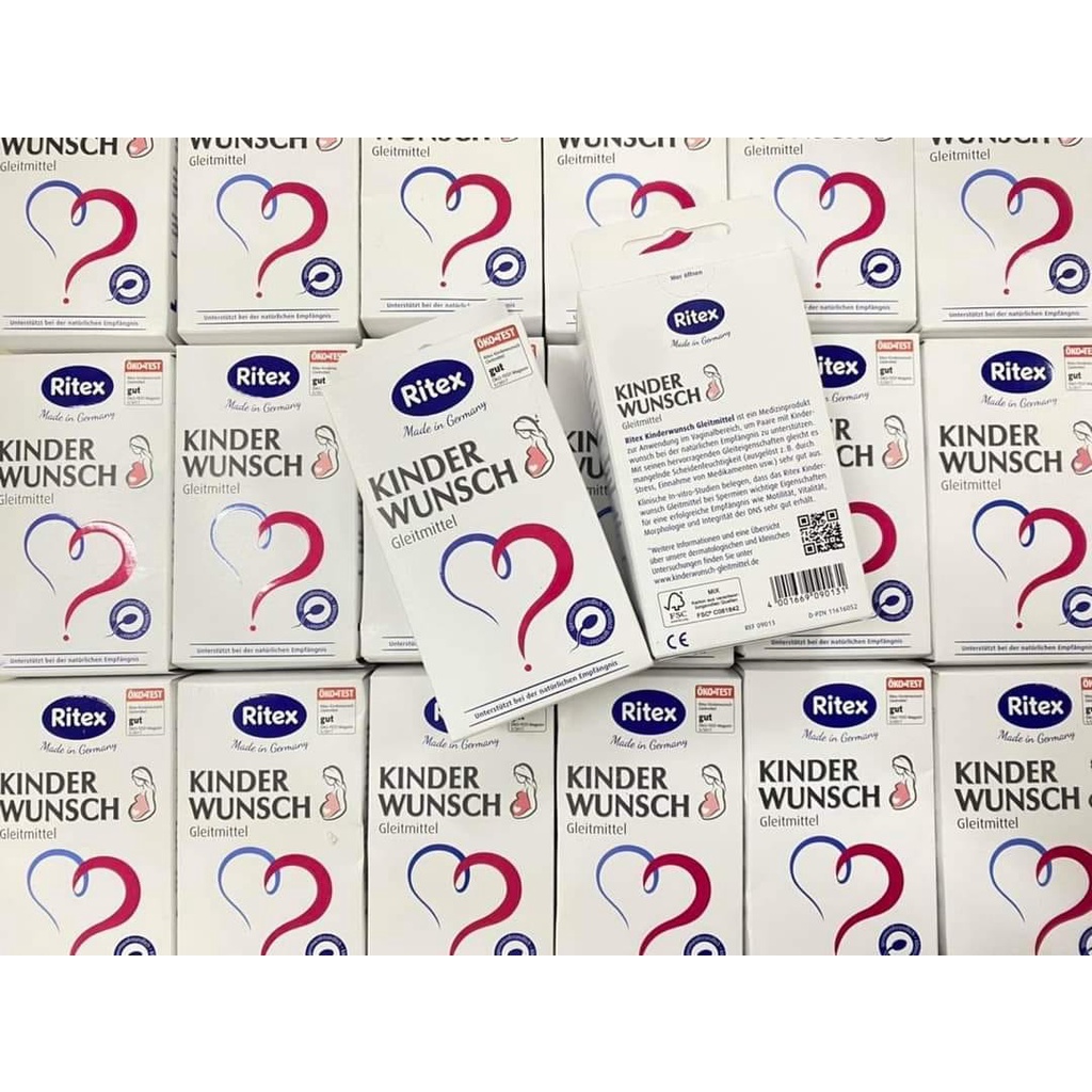 Gel Ritex Kinderwunsch Đức hỗ trợ thụ thai (bán lẻ ống hoặc hộp)