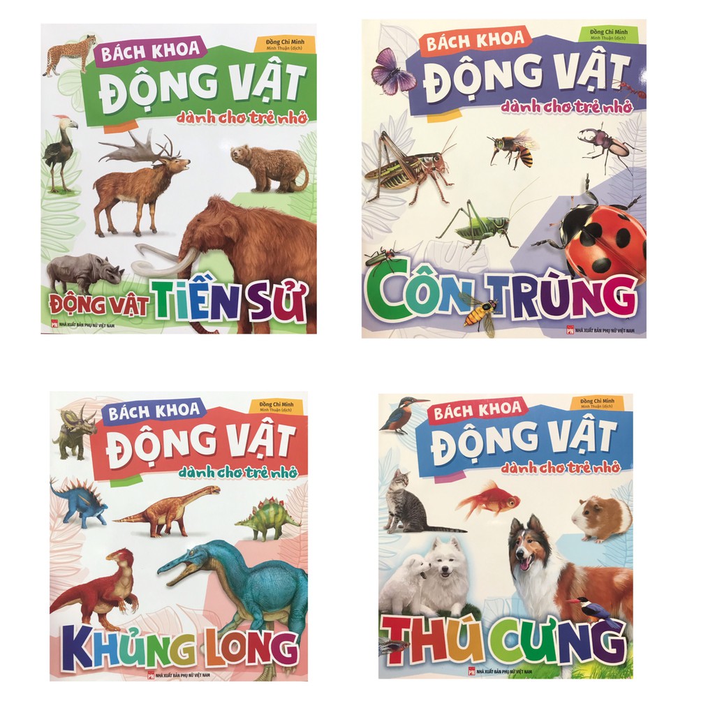 Sách - Combo Bách khoa động vật dành cho trẻ nhỏ ( 4 cuốn )