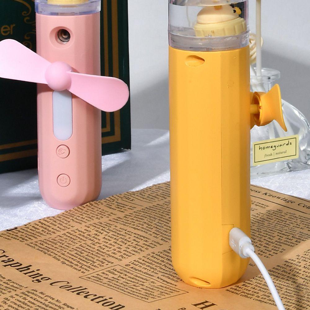 Quạt Mini Bằng Sóng Siêu Âm Có Đèn ​Quạt Phun Sương Cầm Tay Yên Tĩnh