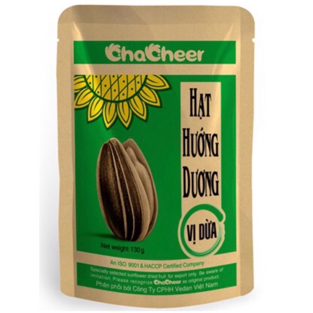 Gói 130 gam hạt hướng dương ChaCheer vị dừa & vị tự nhiên | BigBuy360 - bigbuy360.vn