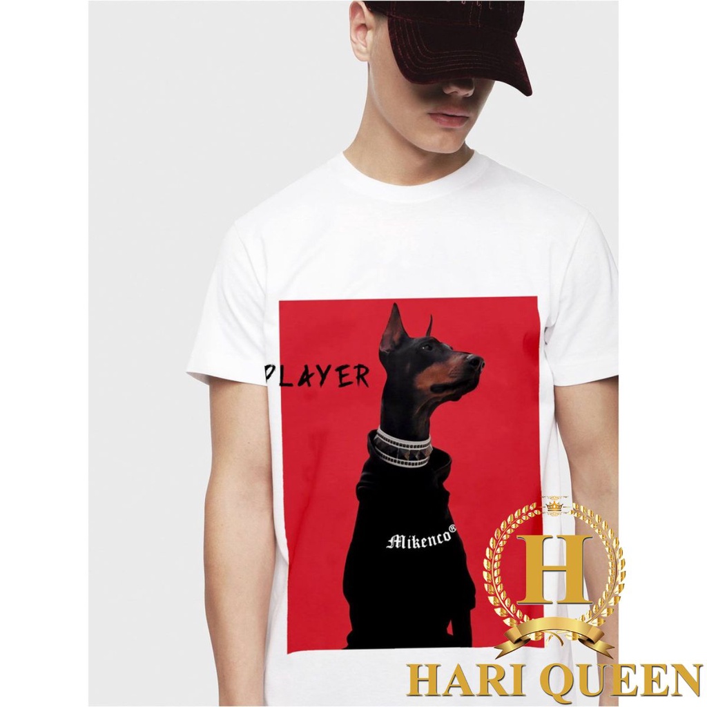 Áo thun Unisex nam nữ Chó Player form rộng đẹp tay lỡ kiểu hàn quốc vải cotton HARI in hoạ tiết