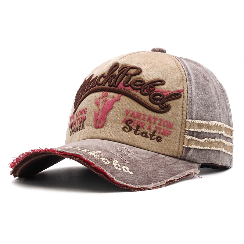 Customized vintage style embroidered cap for spring summer