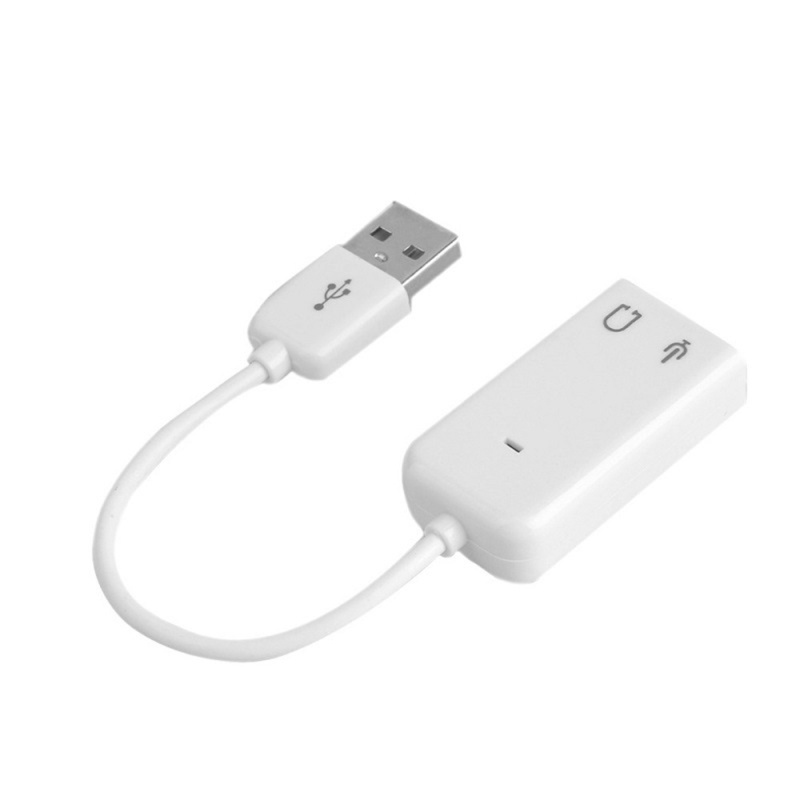Bộ chuyển đổi âm thanh tai nghe 2 trong một với 3 cổng USB 2.0 sang cổng 3.5mm thẻ âm thanh nổi 3D