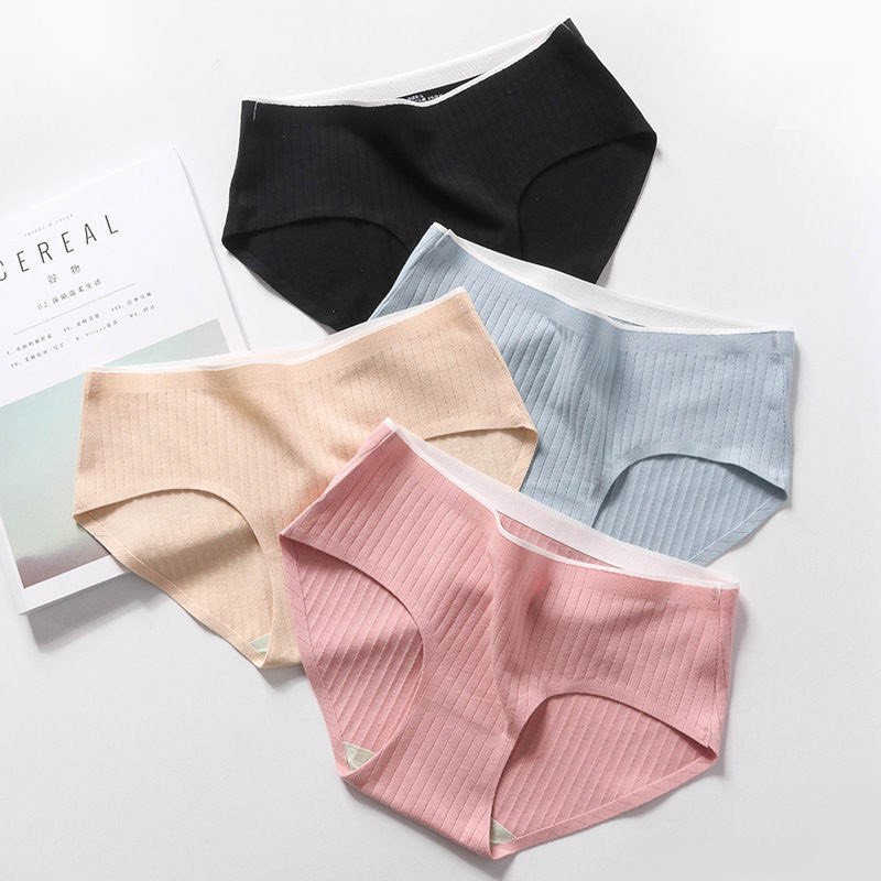 Quần Lót Nữ Cotton Muối Tiêu Không Đường May Gân Tăm Kháng Khuẩn Chống Viêm Cao Cấp 86019