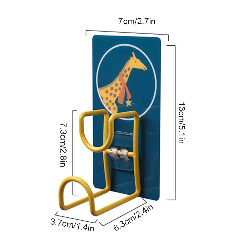 Móc Treo Đồ Dán Tường Tự Dính Thiết Kế Hoạt Hình Dễ Thương Đa Năng Tiện Dụng