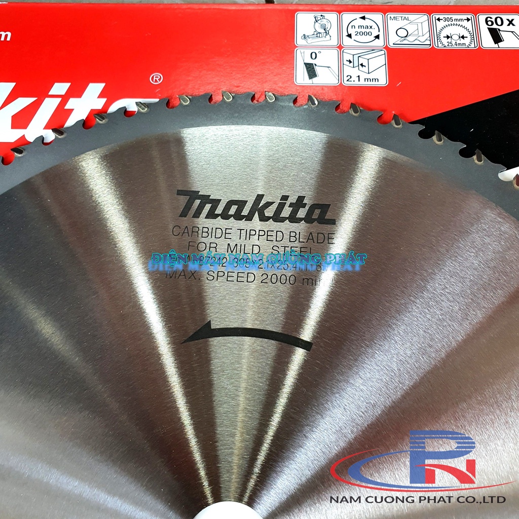 Lưỡi cắt sắt hợp kim Makita 305x25.4x60T A-87242- Dùng cho máy cắt LC1230