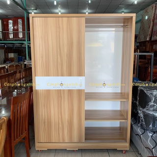 Tủ quần áo, tủ cửa lùa có ngăn hộc để đồ đa năng, gỗ cn MDF, CPX-T02