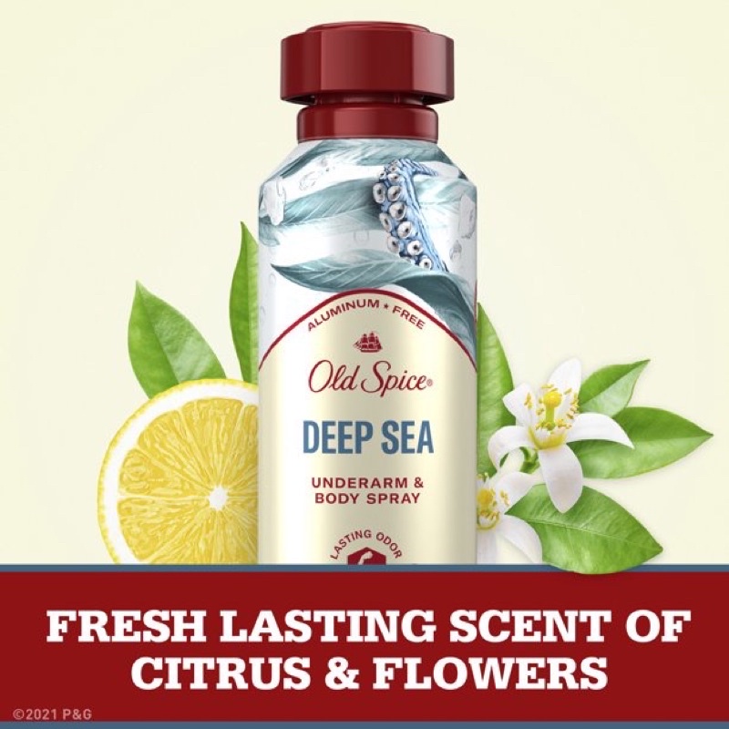 Xịt nước hoa toàn thân nam Old Spice 144g Wolfthorn , Fiji , Timber , Bearglove , Swagger , Krakengard Dragonblast 122g