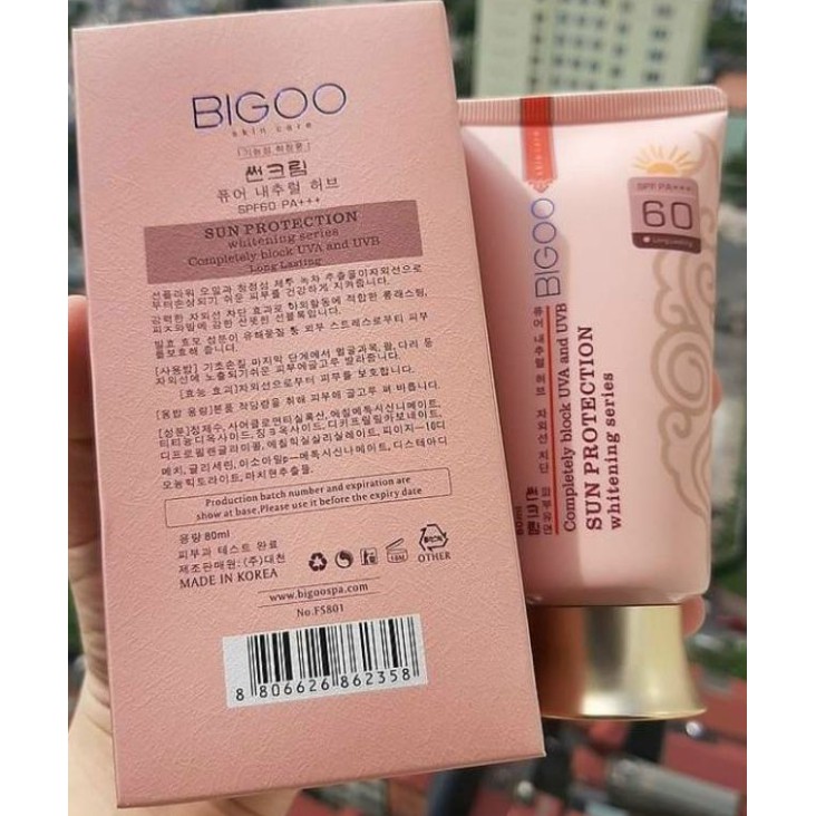 kem chống nắng kháng khuẩn BIGGO 2in1 80ml | BigBuy360 - bigbuy360.vn