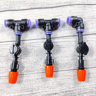 5 Béc phun sương 1 tia nhựa, có chống nhỏ giọt và nối nhanh ống 8mm, dùng tưới cây, tưới lan